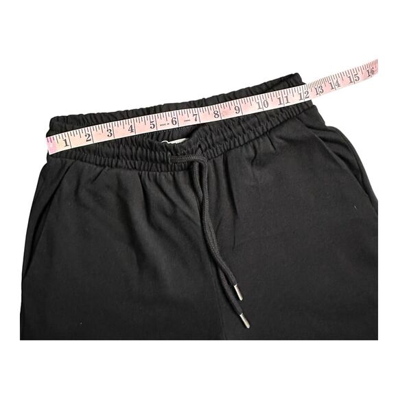 ZARA Wide Leg Pants Size Small Black Brown Elastic Waist Pull On Drawstring - Picture 7 of 16